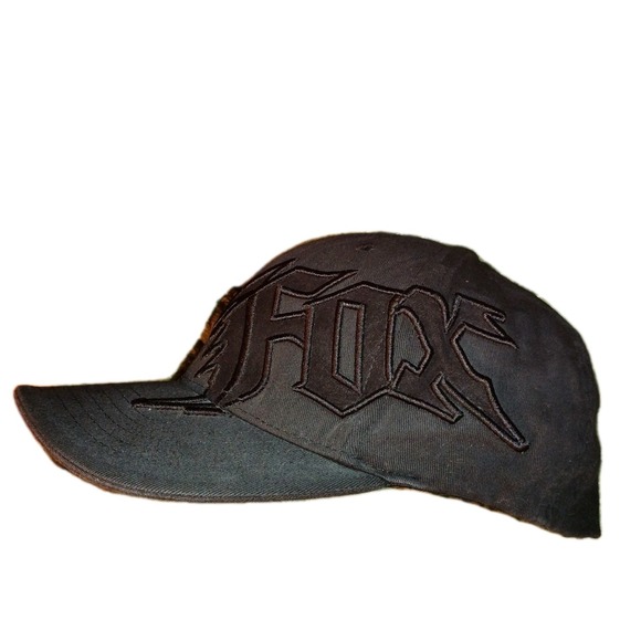 Fox Racing L/XL Hat BLACK New Generation‎ Flex Fit Cap 98% Cotton, Dirt Bike HTF - Picture 1 of 8